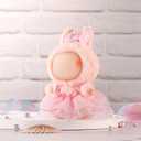 2 x Doll Clothes for Labubu 17cm Have a Seat & Exciting Macaron & Big into Energy Series Dolls, Adorable Chic Dress Set for 17cm Dolls Accessories (Pink Gauze Skirt + Hairband)