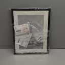 upsimples 13x17 Picture Frame, Display Pictures 10x14 with Mat or 13x17 Without, Wall Hanging Photo Frame, Black, 1 Pack