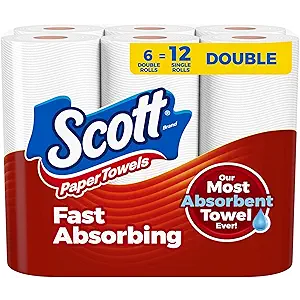 Scott Paper Towels, Choose-A-Sheet, 8 Double Rolls = 16 Regular Rolls (100 Sheets Per Roll)