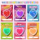 OCHIDO Valentines Day Cards for Kids- 30 Set of Heart Shape Slime with Valentines Greeting Cards - Valentine Exchange Gifts for kids ,School Event /Classroom Prizes,Valentine's Party Favors