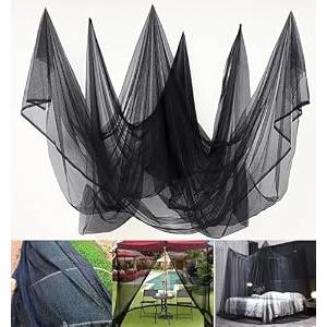 Aiimart 20 x10Ft Mosquito Netting for Patio, Black Mosquito Net for Garden Porch Mesh Screen Bird Insect Netting, Fly Bird Barrier Hunting Blind Plant Protecting Net, 3x6 m