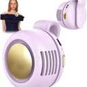 Portable Clip-On Fan, Mini USB Rechargeable 360 Rotatable Fan, 3-Speed Silent Mini Bladeless Fans (Purple)
