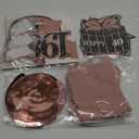 11Pcs 40th Birthday Decorations Kit for Women, Rose Gold Happy 40th Birthday Banner, Awesome Since 1985 Centerpieces Swirls Party Supplies, Forty Bday Banner Ceiling Table Topper Sign