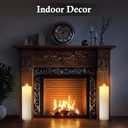 14" x 4" Large Outdoor Candles, Waterproof Flickering LED Flameless Candles with Timer, Battery Operated Candles with Remote Control Realistic Fake Pillar for Patio Porch Lanterns, White 2 Pack