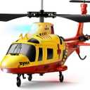 SYMA RC Rescue Helicopter for Kids & Beginners, One-Key Take Off, Altitude Hold, Dual Flight Mode, Realistic Design, Indoor Remote Control Aircraft Toy Gift (Red)