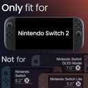 2 x 2 Pack Tempered Glass Screen Protector for Nintendo Switch 2 (2025), Bubble Free, 9H Hardness Anti-Scratch, Touch Sensitive, Ultra-Clear Glass Protector for Switch 2