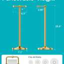 Freestanding Toilet Paper Holder Stand, 4.57 LB Weighted Base Toilet Paper Stand with Pivoting Arm, 304 Stainless Steel Floor Toilet Roll Holder No Drilling, 25.6 Inch, Gold