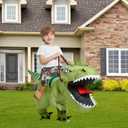 One Casa Halloween Inflatable Dinosaur Costume Kids, Blow Up T Rex Suit Boys Girls (2-3YRS, With Hat)