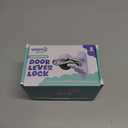 Door Lever Lock (2 Pack)  Prevents Toddlers from Opening Doors  Easy One-Hand Operation for Adults  Durable ABS with 3M Adhesive Backing  No Tools Needed for Install (White)