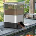 Pawfly Automatic Fish Feeder - Large Capacity Vacation Timer, Moisture-Proof Outdoor Koi Fish Feeder, Battery Powered