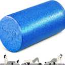 Yes4All High-Density Round Back Roller Foam, Exercise Foam Roller for Yoga, Pilates & Stretching - Blue - 36 Inches