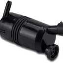 UGSHY 1 PC Car Front Windshield Washer Pump, Wiper Spray Pump, Motors Spray with Grommets Replacement Parts 22127652 22127653, Compatible with Cadillac Buick GMC Cleaning Accessories (Black)