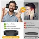 Gel Ear Pad Bluetooth Hearing Protection Headphones, 30dB SNR, 120H Playtime, Safety Earmuffs for Mowing, Landscaping