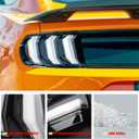 LED Tail Light Assembly Compatible with Ford Mustang and Shelby GT 350 2015-2024 (US Version) with Sequential Turn Signal Light, Rear Replacement Lamp Driver&Passenger Side (Clear Lens)