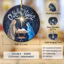 3 x Nativity Scene Ornament 2025, Religious Gifts for Women, Men, Christian Family, Church Members, Oh Holy Night Ceramic Ornaments for Catholic Christmas Decorations, Unique Christian Gift