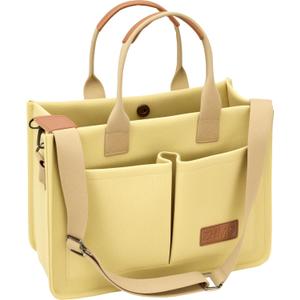 Tote Bag for Women With Compartments,Large Canvas Tote Women's Purse Crossbody Bags Work Laptop Book Bag Satchels Handbags