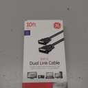GE Home Electrical GE DVI-D Dual Link Cable, 10 Foot Cable, Video, 1600 X 1200 and Higher, for PC, Digital Monitor or HDTV, Black, 34508