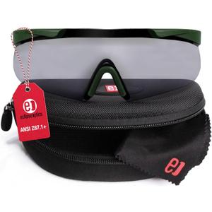 Shooting Glasses - ANSI Z87.1+ Anti-Fog and Scratch Resistant Safety Glasses with UV Protection (Green)