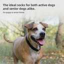 PUPTECK Anti-Slip Dog Socks with Double Sides Grips for Small Medium Large Dogs Hardwood Floors Prevents Licking, Dog Shoes for Hot Pavement Traction Control Paw Protector for Senior Dogs, Grey XS