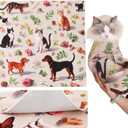 27.6'' Self-Adhesive Cat Swaddle Wrap for Grooming & Medication | Calming restraint and burrito wrap for cats. Breathable, adjustable. Reduces anxiety during travel and vet visits