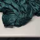 UNBBRRL 7 Pieces Couch Covers for Sofa, Replacement Ektorp Sofa Cover 3 Seat with 1 Main Cover/3 Seat Cushion Covers/3 Backrest Covers, Stretch Velvet Settee Cover 3 Seater (Dark Green,3 Seater)