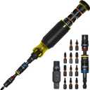 Klein Tools 32517HD KNECT 17-in-1 Impact-Rated Hybrid Screwdriver/Nut Driver, Magnetic, Flip Socket, 11 Bits, 3 Nut Drivers, Bit Holder, Square Adapter