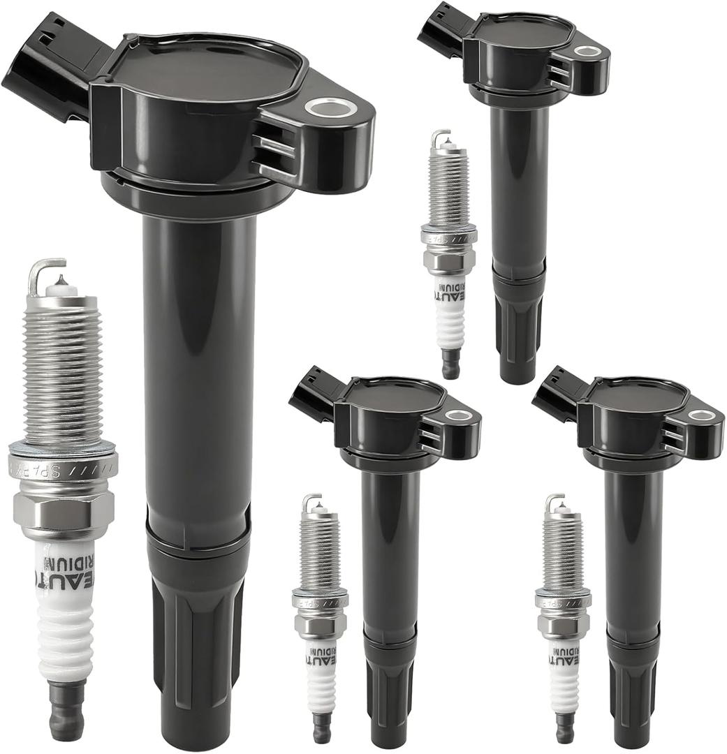 UF487 Ignition Coil Pack 90919-A2002 and Iridium Spark Plugs Set Of 4 Fit For Toyota Camry 2007-2024,Highlander 2009-2024,RAV4 2006-2014,Avalon 2013-2022,Venza 2009-2015&Lexus 2013-2024 2.5L 2.7L L4