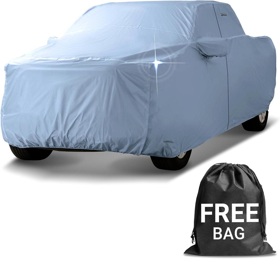 iCarCover 100-Layer Premium Truck Car Cover Waterproof All Weather, Rain Snow UV Protection Full Car Covers, F-150, Ram 1500, Silverado 1500, Sierra 1500, Tundra, Size T84 (See Size Chart) (T84 (See Vehicle Size Chart))