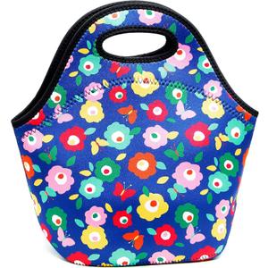 Neoprene Lunch Bags Thermal Insulated Lunch Tote Bag Reusable Washable Neoprene Picnic Bag for Women Men