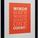 Trademark Fine Art Words Worth II by Megan Romo with Black Frame Artwork, 16 by 20-Inch (20L" x 16W")