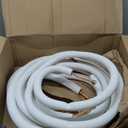 ICOOL 16 Ft. Mini Split Line Set, 1/4" & 1/2" O.D. Twin Copper Pipes, 3/8" Thickened PE Insulated Coil Copper Line for Air Conditioner HVAC Refrigeration and Heating Equipment, with Fittings