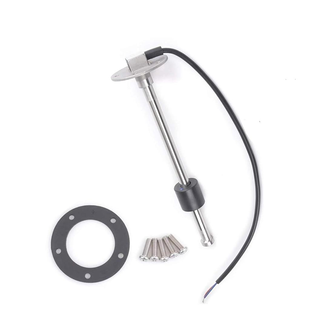 Fuel Sending Unit Boat Fuel Water Level Sensor 0-190ohms 12" (300mm) Stainless Steel Gas Sensor for Boat, Car, Truck, Vehicle