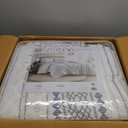 INK+IVY Comforter for King Size Bed, Chenille Tufted, Breathable Cotton Comforter Set King, All Season Modern Boho Comforter with Farmhouse Bedding Flare, 2 Matching Shams, King White/Navy 3 Piece