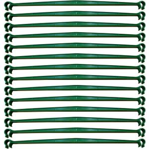 100Pcs Plant Stake Arms for Tomato Cage,11.8" Garden Stake Connectors with 2 Adjustable Buckles,Expandable Trellis Connectors Attach 11mm Diameter Plant Stakes for Climbing Plants Vegetables
