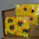 Clip on Fake Sunflowers, Artificial Sunflower Heads with Clips, Faux Silk Sunflower, Yellow Flowers Head for Christmas Tree Wedding Bouquets DIY Craft Decor(3.7/3/1.6 in, 50 Pieces)
