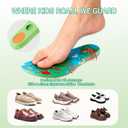 Insoles for Airtag Hidden Holder, Comfortable Cushioned Inserts,Anti-Slip,Tracking Device Insert Case for Kids Adults and Elderly, Anti-Lost Tracker Soft Inserts for Shoes (Green, L:245-270MM