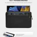 tomtoc Light-A18 Slim 15.6 Inch Portable Monitor Case with Acessories Storage, Light Protective Carrying Sleeve for Most 15.6 in Portable Monitors with Eco-Friendly Fabric