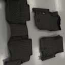 VIWIK Floor Liners for Nissan Frontier 2022-2026 (Crew Cab), All Weather Floor Mats Accessories TPE Custom 1st & 2nd Row Black