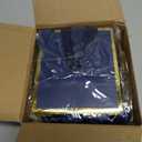 Yeaqee 25 Pcs Mini Metallic Paper Gift Bags with Handles 4x2.75x4.5'' Tiny Small Gift Bags with Thank You Tag for Wedding Graduation Birthday Party Return Gifts Jewelry Business (Navy Blue,Gold)
