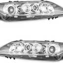 WEELMOTO Headlights Compatible with 2006 2007 2008 Mazda 6 Headlight Assemblies Replacement Clear Lens Black Housing