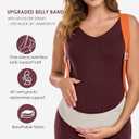 Belly Bands for Pregnant Women, Pregnancy Belly Band with Adjustable Support Brace Straps, Maternity Belt for Back, Abdomen and Waist (Beige,XL)