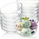 12 Pieces Small Glass Bowl Set, 10 oz Clear Prep Dessert Bowls for Kitchen, Stackable Snack Serving Side Dishes for Ice Cream, Dipping, Sauce, Nuts