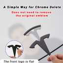 Emblem Cover Compatible with Model Y 2024 2023 2022 2021 2020 Accessories 3 PCS