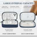 FYY Electronic Organizer, Travel Cable Organizer Bag Pouch Accessories Carry Case Portable Waterproof Double Layers All-in-One Storage for Cable, Cord, Charger, Phone, Earphone Navy