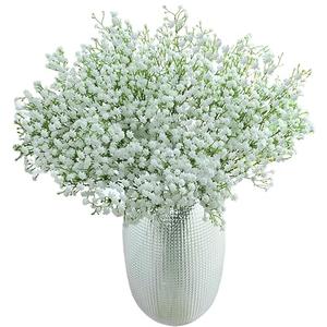 Grohealia Baby’s Breath Flowers Bulk – White Real Touch Gypsophila Bouquets Faux Baby Breath for Wedding Decor, Centerpieces, DIY Floral Arrangement, Party and Home Decorations (12Pcs)