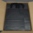 GSSUSA 5.25x3.75x8 50Pcs Black Gift Bags with Handles,Small Gift Bags Craft Bags for Small Business, Black Goodie Bag,Sturdy Kraft Paper Bag, Retail Shopping