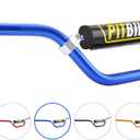 Handlebars 7/8 Inch for Motorcycle,RUTU Upgraded Universal Dirt Bike Handle Bar with Crossbar Pad Mid-Rise Mini Bike Pit Bike Handlebar for Motocross ATV Quad - Blue