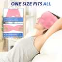 Migraine Relief Cap, Soothing Headache Ice Face Mask Products, Hot and Cold Therapy, Migraine Headache Relief Cap for Migraine, Sinus, Puffy Eyes, Tension, Stress and Hangover (Black+Pink)