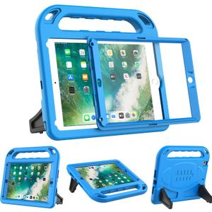 BMOUO Kids Case for iPad 6th/5th Generation (iPad 9.7-inch, 2017/2018), iPad 9.7/Air 2 Cas e with Screen Protector, Shockproof Handle Stand iPad 6th 5th Generation Case for Kids, Blue