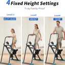 ZCMHAXJ Foldable Stair Stepper for Home, Adjustable Stair Climber with 4 Heights & 3 Angles, Compact Folding Vertical Stair Master for Exercise at Home for Full-Body Workout